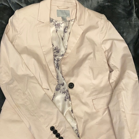 H&M blush pink blazer / suit jacket